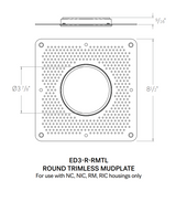 CSL 3" Eco-Downlight Mudplate (3" Trimless Reflector Required)