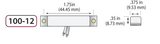 GRI 100-12-W 2” Miniature Surface Mount Switch Set, Each