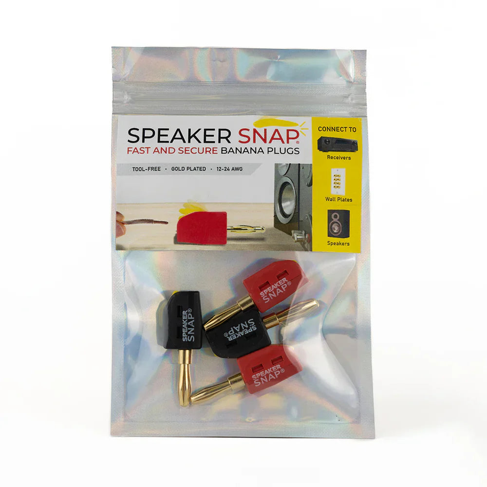 Speaker Snap SSBP4 Banana Plugs Red & Black 2 Pair / 4 Pieces