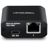 TRENDnet TEG-102S 2-Port Gigabit Splitter with USB Type C Power