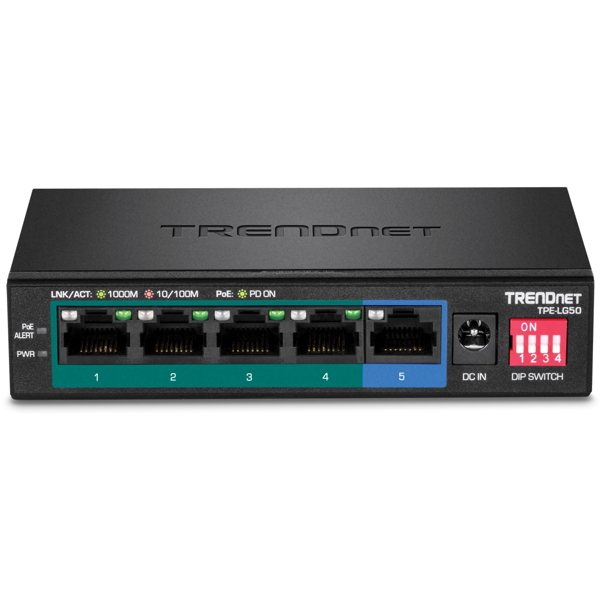 TRENDnet TPE-LG50 5-Port Gigabit Long Range PoE+ Switch