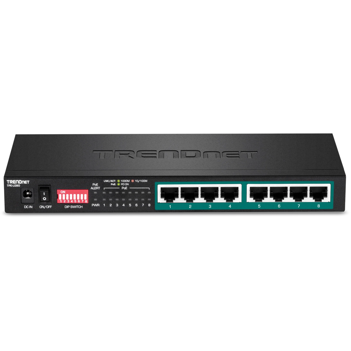 TRENDnet TPE-LG80 8-Port Gigabit Long Range PoE+ Switch