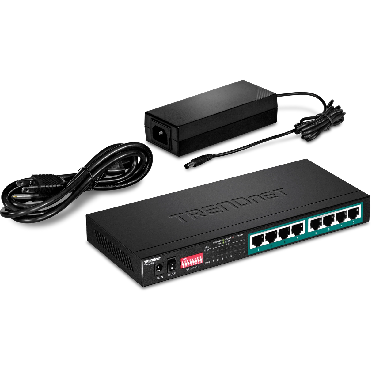 TRENDnet TPE-LG80 8-Port Gigabit Long Range PoE+ Switch