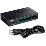 TRENDnet TPE-S50 6-Port Fast Ethernet PoE+ Switch