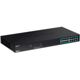 TRENDnet TPE-TG160g 16-Port Gigabit PoE+ Switch, 246W PoE Budget