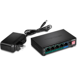 TRENDnet TPE-TG51g 5-Port Gigabit PoE+ Switch (60W)