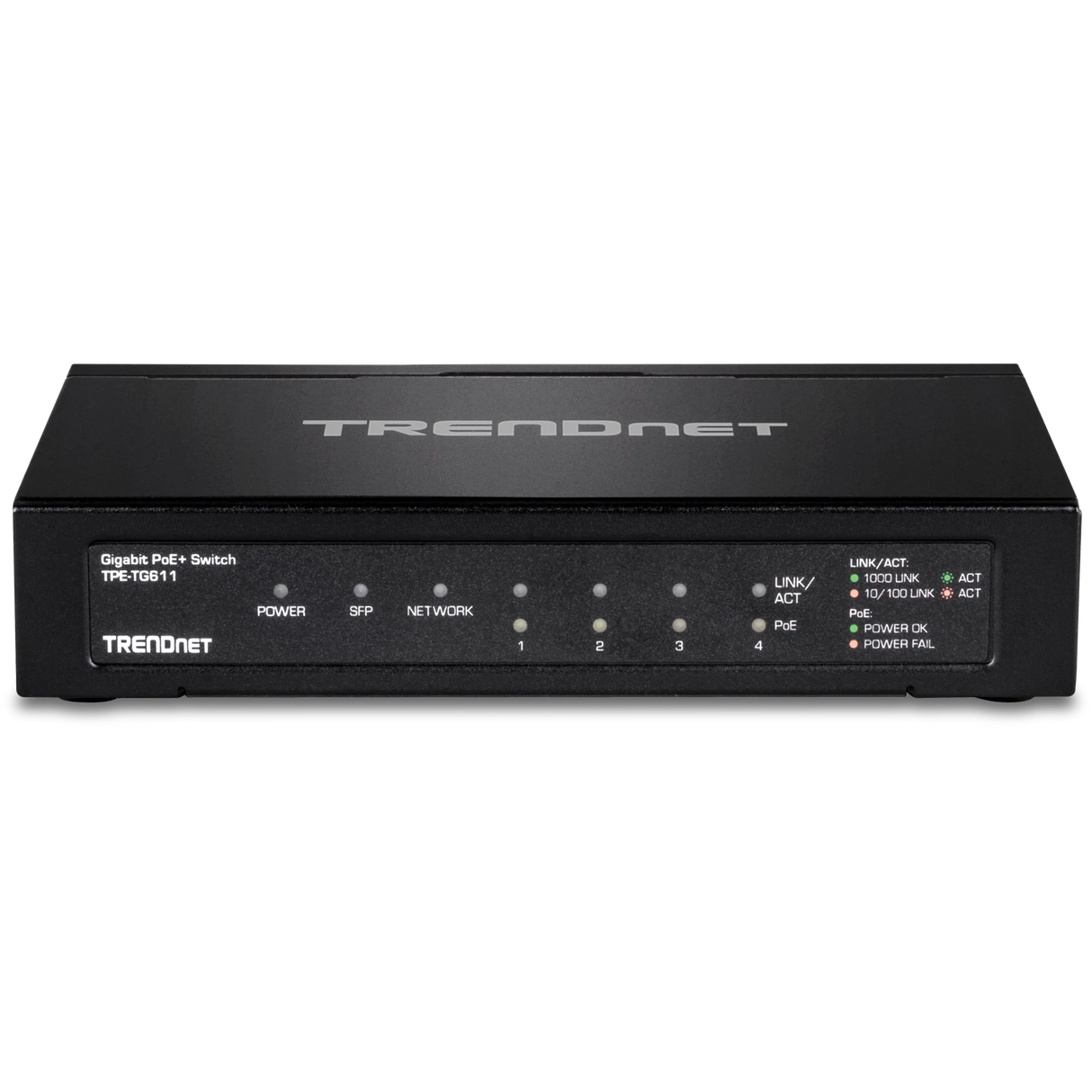TRENDnet TPE-TG611 6-Port Gigabit PoE+ Switch