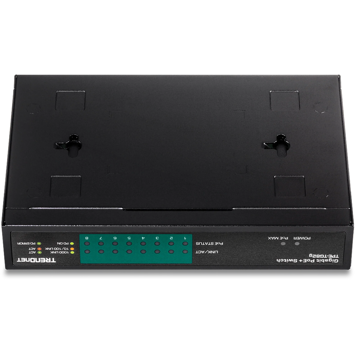TRENDnet TPE-TG82G 8-Port Gigabit PoE+ Switch, 61W PoE Budget