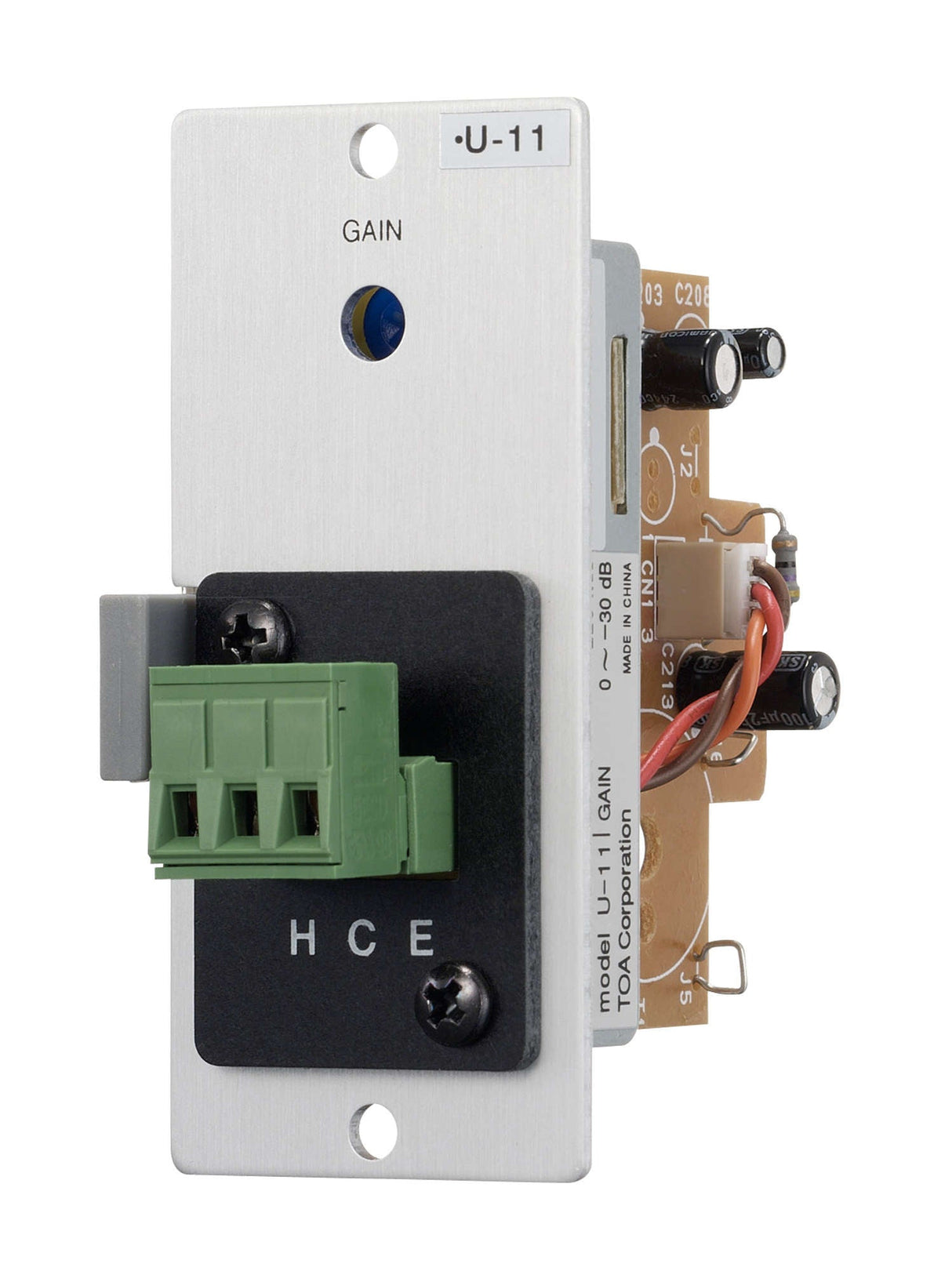TOA U-11S T Unbalanced Line Input Module Mute-Receive Removable Terminal Block