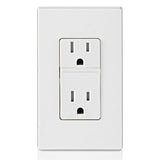 Leviton Decora Evolve Receptacle Base, Tamper-Resistant, 2 Pole 3 Wire, 15A 125V NEMA 5-15R, Residential - White