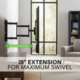 Sanus VIWLF128-B2 Preminum Large In-Wall Full-Motion Mount for TV's 42-85"