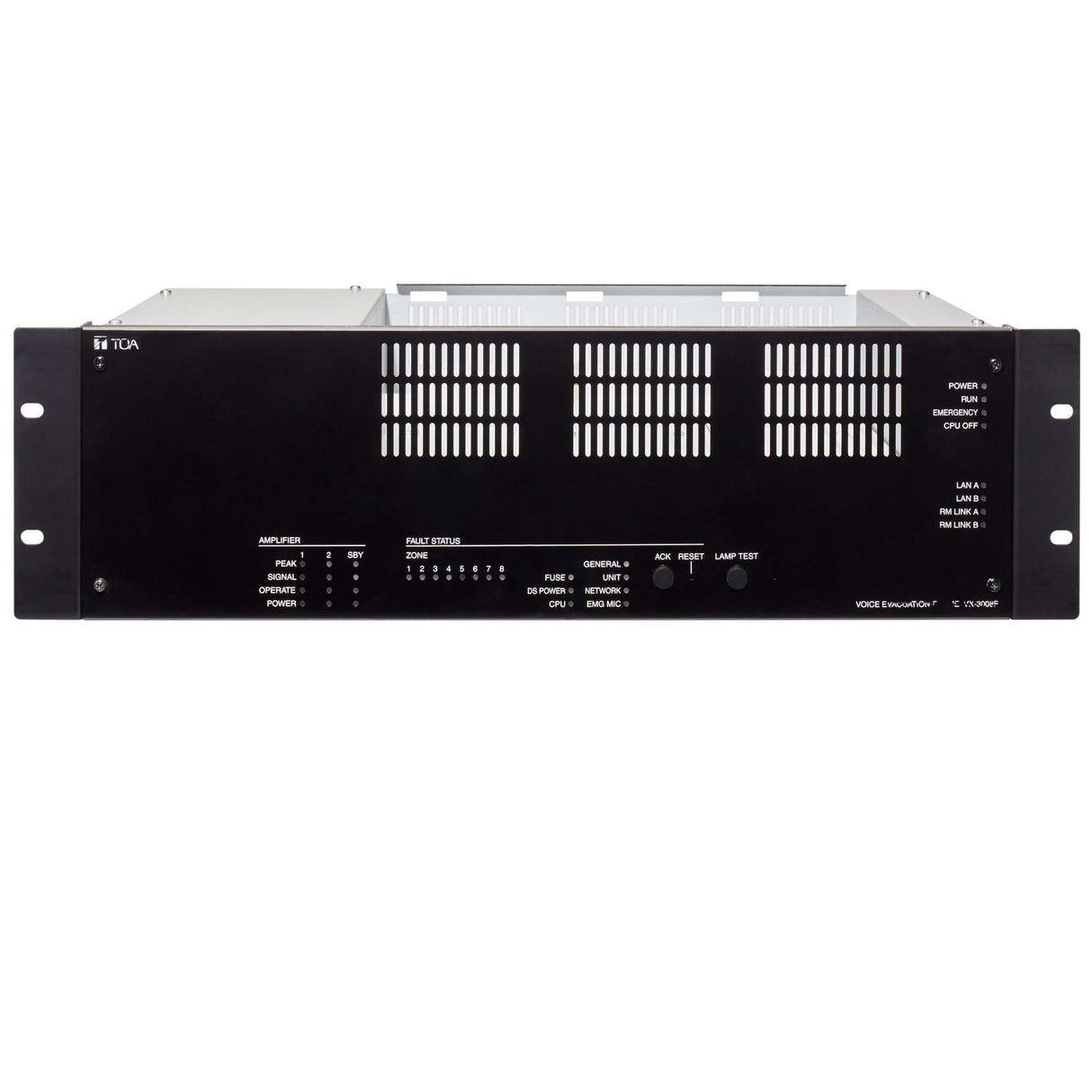TOA VX-3008F AMQ VX-3000 Main Frame, Up To 3 VX series amplifiers (8 Zones Switching Between 2 Amps + Standby Amp)