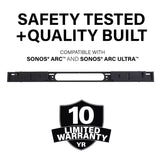 Sanus WSSAWM1-B2 Extendable Soundbar Wall Mount for Arc & Arc Ultra.  BLACK