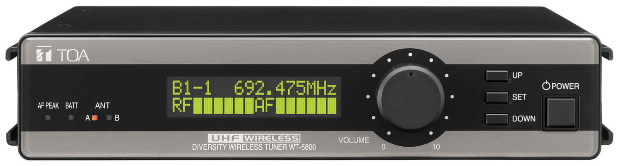 TOA WT-5800 H01US Wireless Receiver True Diversity-UHF Frequency Scanner Transmitter Battery Status
