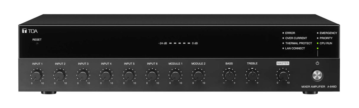 TOA A-812D 3CU Digital Mixer/Amplifier 120W 6x Audio Inputs w/ Multiple priority settings