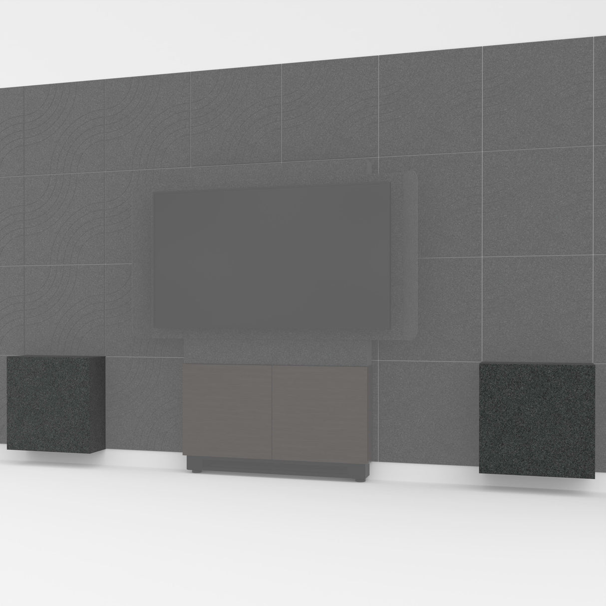 Middle Atlantic ADA-WT-8IN-CHG 8" Depth 2'x2' Wall Tile, Charcoal Gray