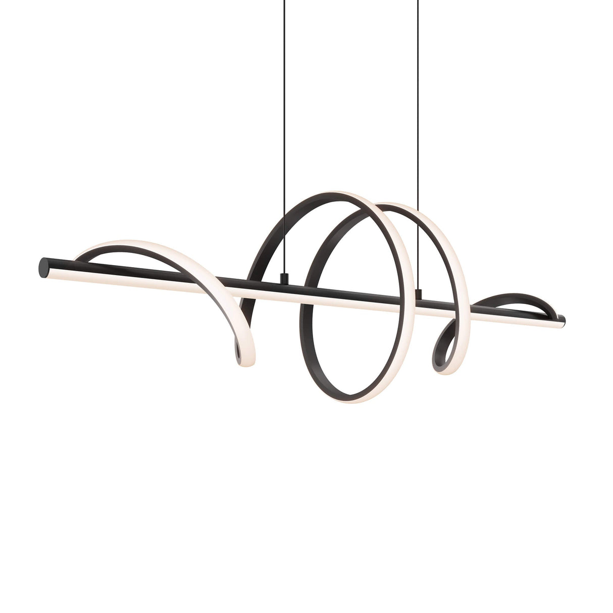 DALS BRPD40-CC-BK 40" Horizontal Swirl Pendant, 5CCT - Black
