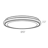 DALS 13″ Round Flush Mount CFG13