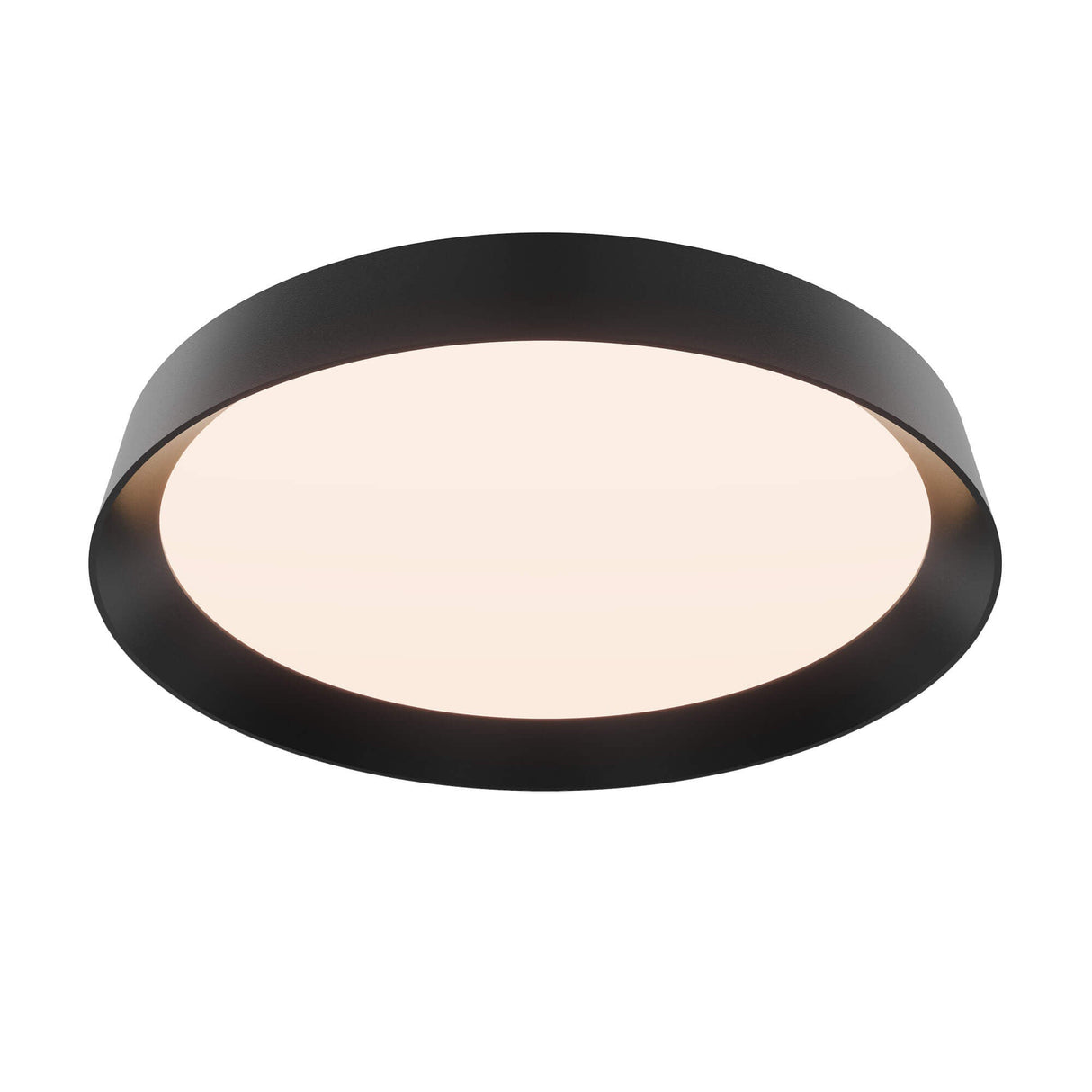 DALS CFH12-CC-BK Aurora 12in Dual-Light Dimmable LED Flush Mount, 5CCT - Black
