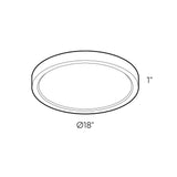 DALS 18″ Round Flush Mount CFLEDR18-CC