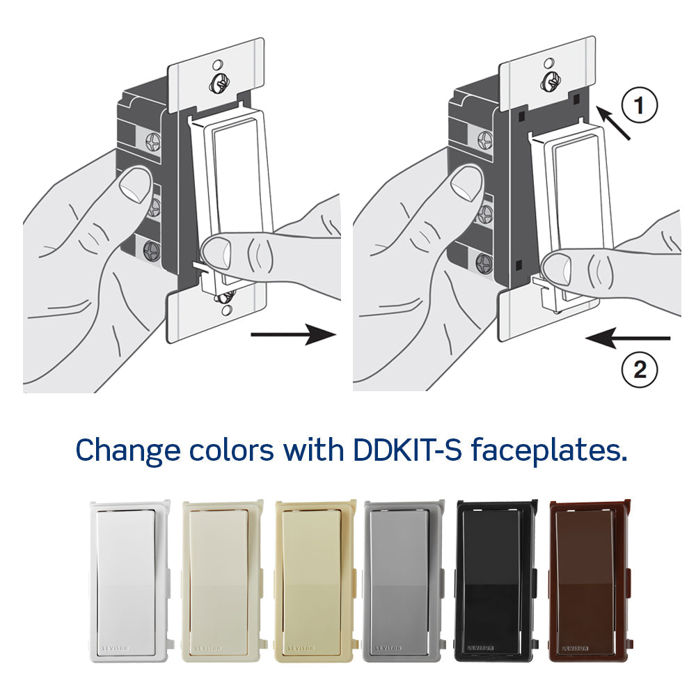 Leviton DD0SR-1Z Decora Smart Switch Companion for Multi-Location Switching, 120VAC, 60Hz