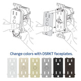 Leviton ZW15R-1BW Decora Smart Outlet, Z-Wave 700 Series