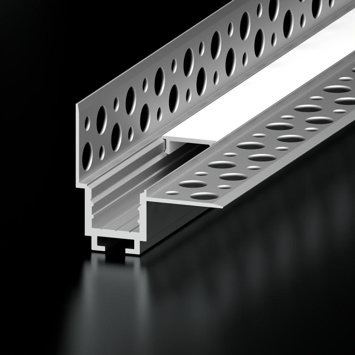 Diode Channel Bundle, 0.5 in. WALL REVEAL MUD-IN, Accessory Pack, 2 open end caps, 2 closed end caps