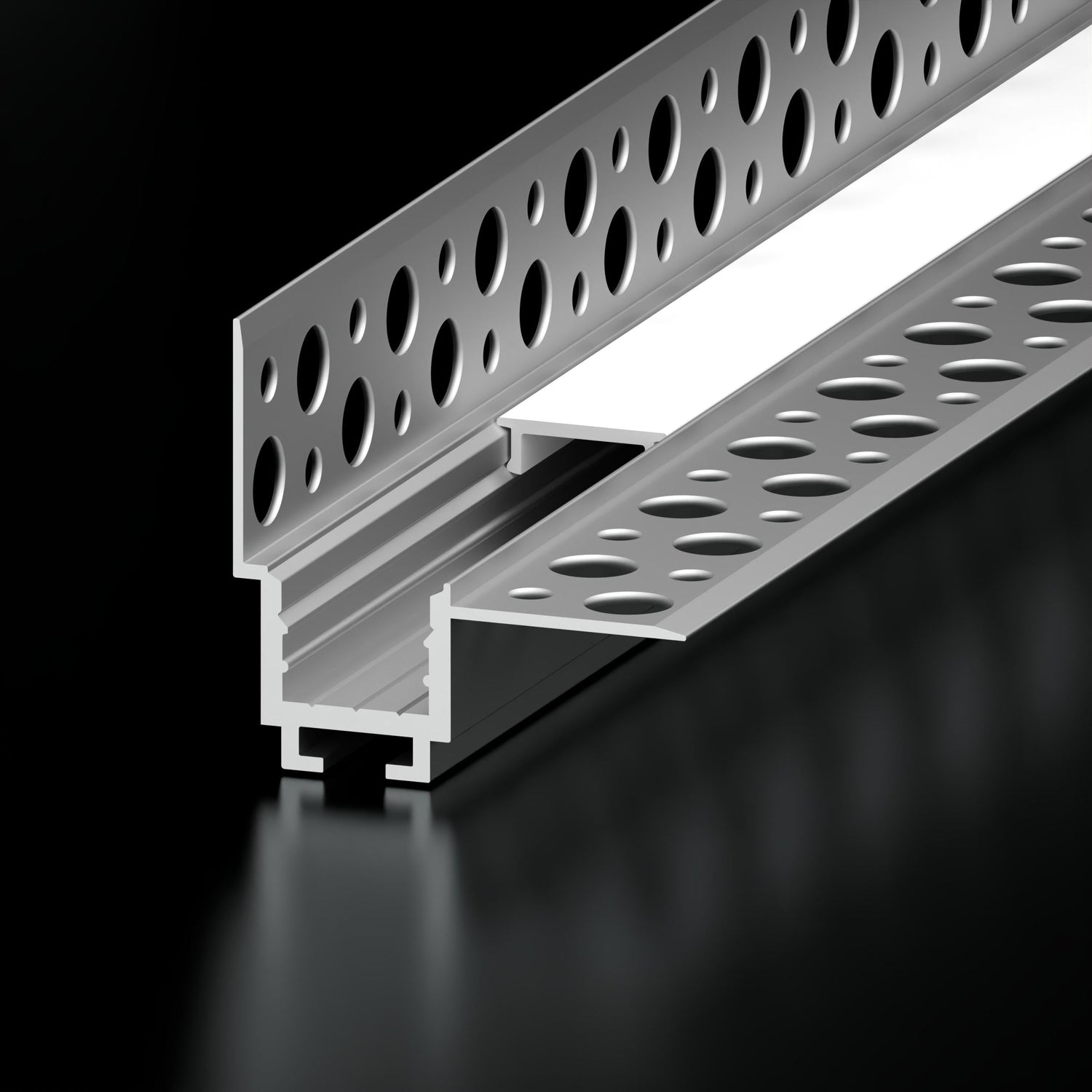 Diode Channel Bundle, 0.5 in. WALL REVEAL MUD-IN, Accessory Pack, 2 open end caps, 2 closed end caps