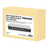 Intellinet 508261 8-Port Gigabit Ethernet PoE+ Industrial Switch with 2 SFP Ports