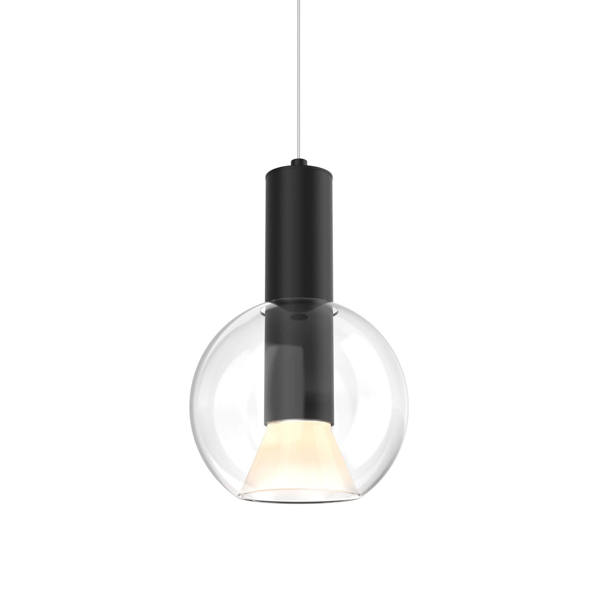 DALS IRPD-CC-BK 9in Blown glass pendant, zero gravity canopy, 5CCT