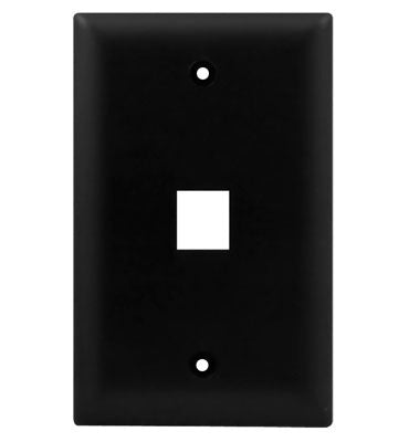 On-Q WP3401BK 1G WALL PLATE 1-PORT BK (M10)