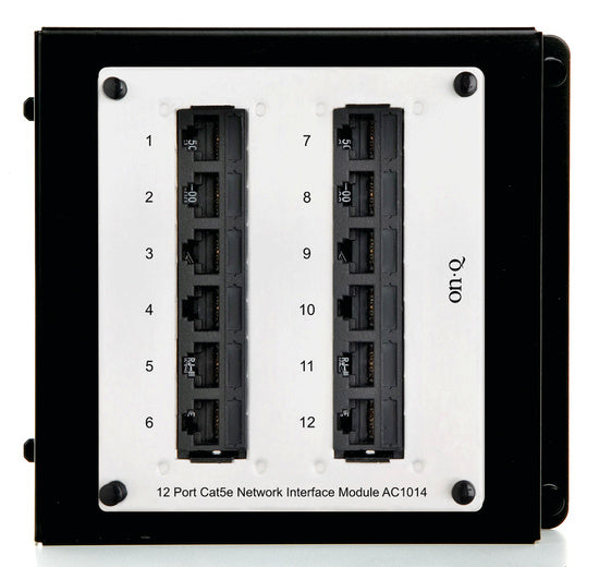 On-Q AC1014 SW: 12PORT CAT5E NETWORK INTERFACE MOD