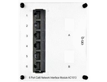 On-Q AC1013 SW: 6PT CAT6 NTW INTERF MOD W/2KEY OPEN