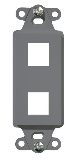 On-Q WP3412GY DECOR OUTLET STRAP 2 PORT GY (M10)