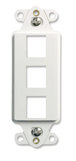 On-Q WP3413WH DECOR OUTLET STRAP 3 PORT WH (M10)