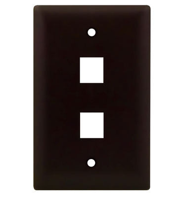 On-Q WP3402BR 1G WALL PLATE 2-PORT BR (M10)
