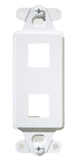 On-Q WP3412WH DECOR OUTLET STRAP 2 PORT WH (M10)