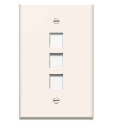 On-Q WP3403LA 1G WALL PLATE 3-PORT LA (M10)