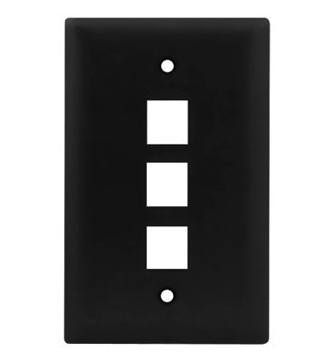 On-Q WP3403WH10 10 PK 1 GANG WALL PLATE, 3-PORT, WH