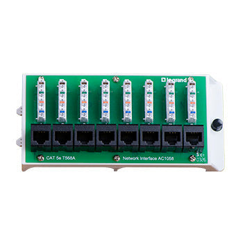On-Q AC1058 SW: 8PORT CAT5E NETWORK INTERFACE MODULE