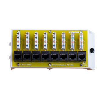 On-Q AC1068 SW: 8 PORT CAT6 NETWORK INTERFACE MODULE