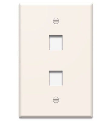 On-Q WP3402LA 1G WALL PLATE 2-PORT LA (M10)