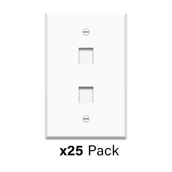 On-Q WP3402WH25 BULK PACK 25 1G WP 2-PORT WH