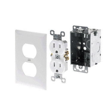 On-Q F7526 POWER BOX KIT STAN.DUPLEX WH