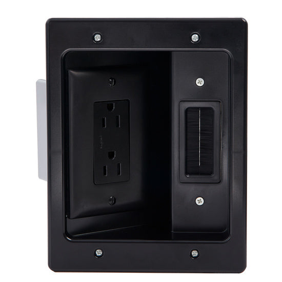 On-Q HT2102BKV1 BLACK FLAT PANEL RECESSED WP