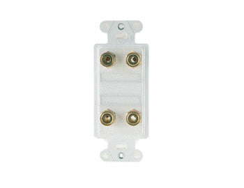 On-Q F9005WH UNIV DUAL SPEAKER OUTLET STRAP WH