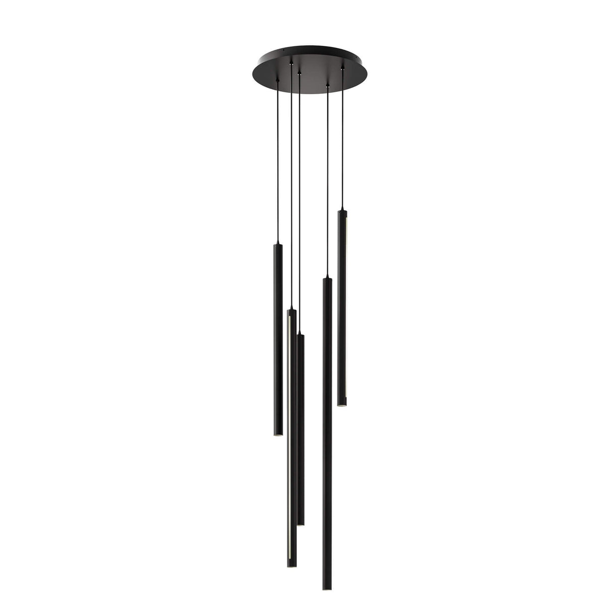 DALS PDLED120-5-BK Round Canopy - 5 piece Decorative pendant cylinder