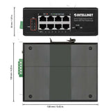 Intellinet 561624 Industrial PoE-Powered 8-Port Gigabit Switch with PoE Passthrough