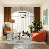 DALS 20″ Spiral decorative modern pendant SPR20-CC-BK