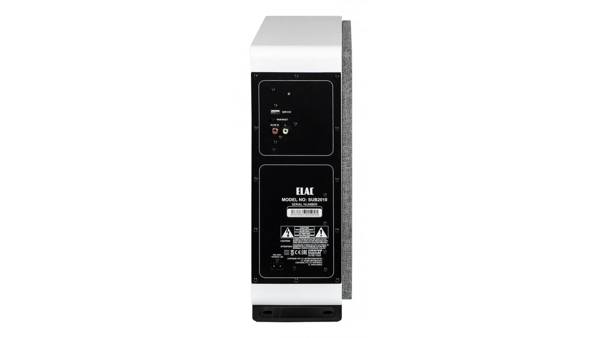 Elac Muro 8" 125W Thin Powered Subwoofer - White, Each